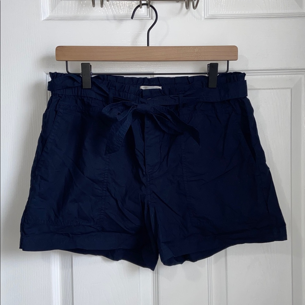 Lou & Grey poplin tie waist short NWT